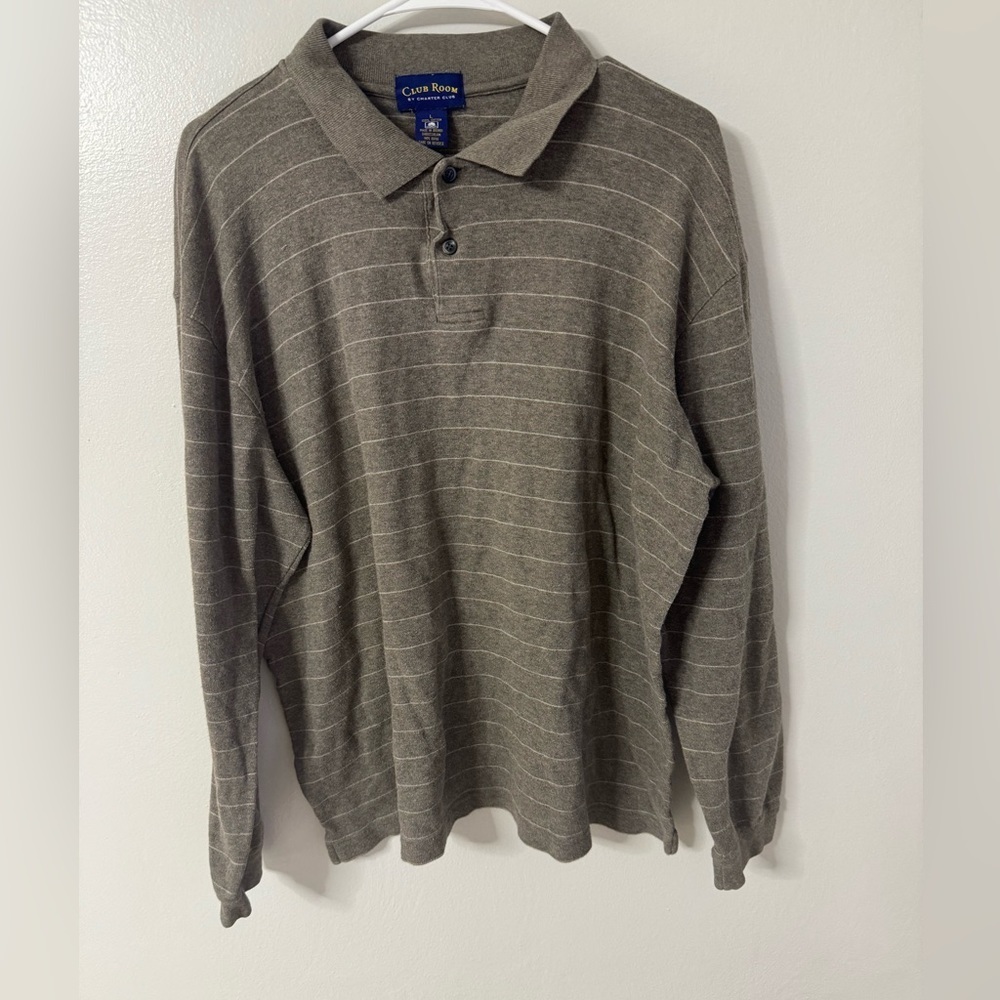 Club room by charter club men’s long sleeved shirt